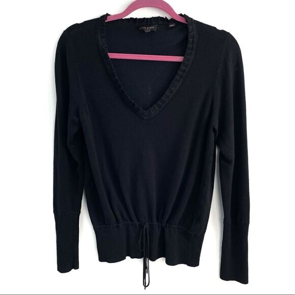 Ted Baker Long Sleeve V-Neck Sweater - Picture 1 of 13